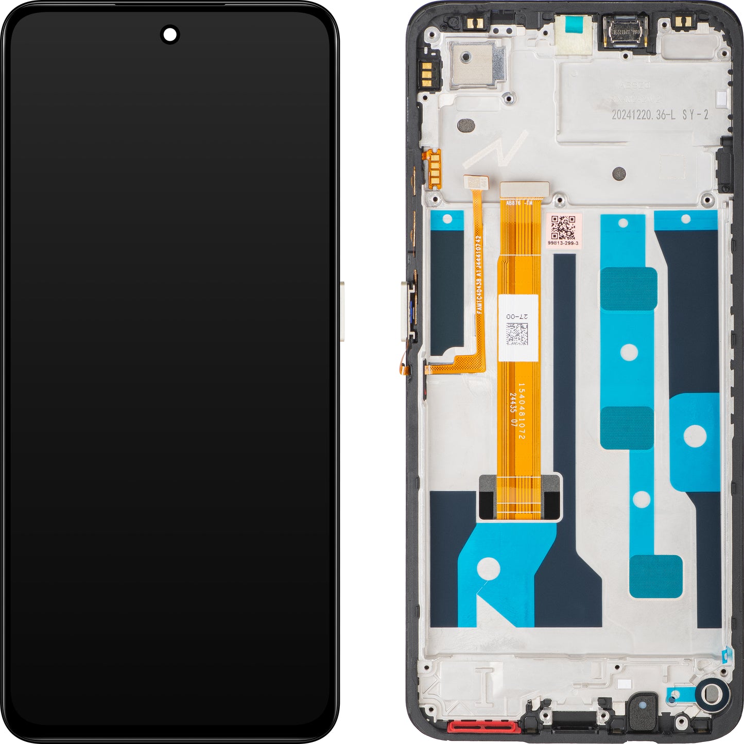 Zaslon na dotik Realme C75, z okvirjem, rumen, Service Pack 621029000380