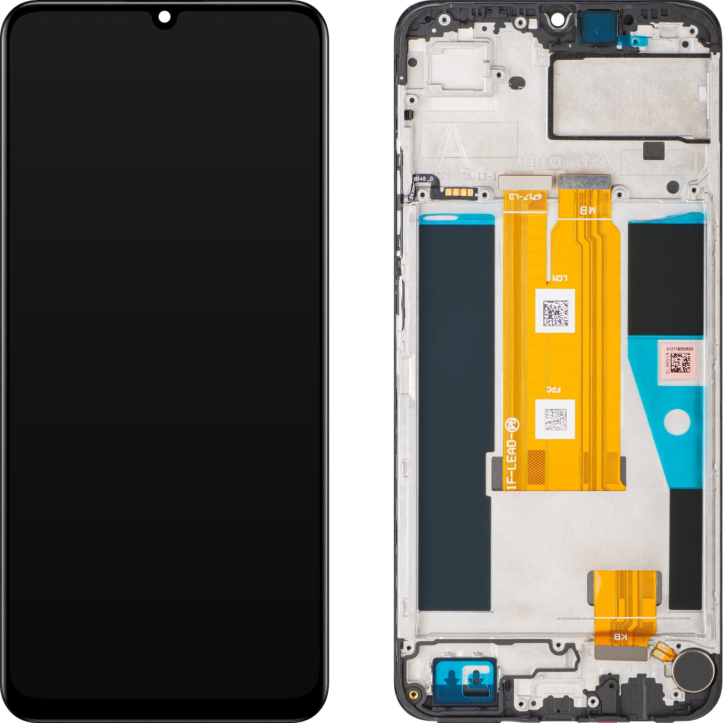 Zaslon na dotik Realme Note 60, s okvirjem, črn (Marble Black), Service Pack 621029000222