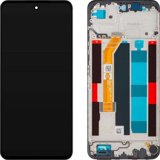 Zaslon na dotik Realme C71, s okvirjem, črn, Service Pack 621029000577