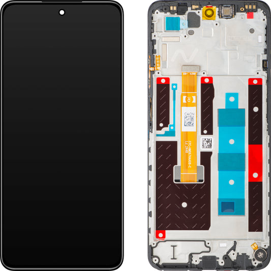 Zaslon na dotik Realme 14x, z okvirjem, črn (Carbon Black), Swap 621029000456