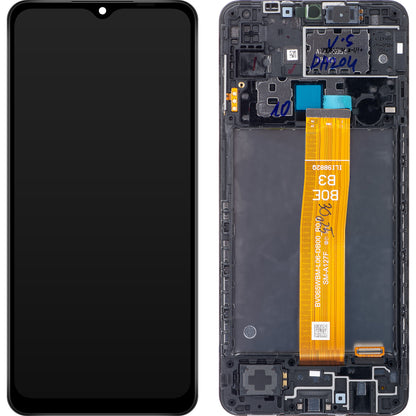 Zaslon na dotik Samsung Galaxy A12 Nacho A127, z okvirjem, črn, ponovno zapakiran GH82-26486A