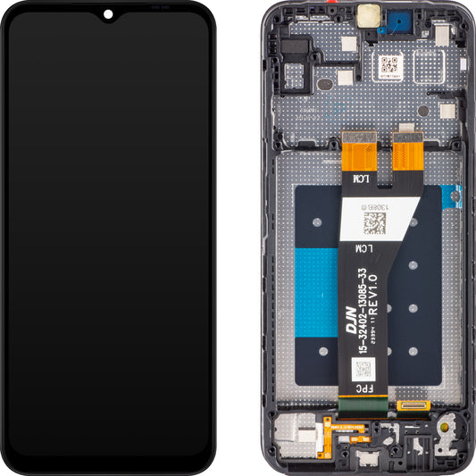 Zaslon na dotik Samsung Galaxy A14 5G A146, z okvirjem, evropska različica, črna, ponovno zapakiran GH81-23315A