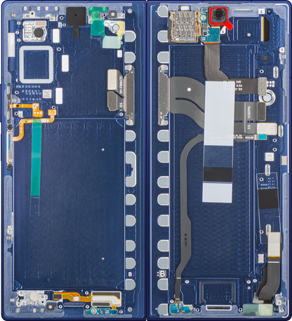 Zaslon na dotik Samsung Galaxy Z Fold7 F966, z okvirjem, pod notranjim delom, modra (Blue Shadow), servisni paket GH82-37548B