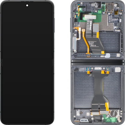 Samsung Galaxy Z Flip5 F731 Display with Touchscreen, Frame, Under Inner, Graphite (Graphite), Service Pack GH82-31827A