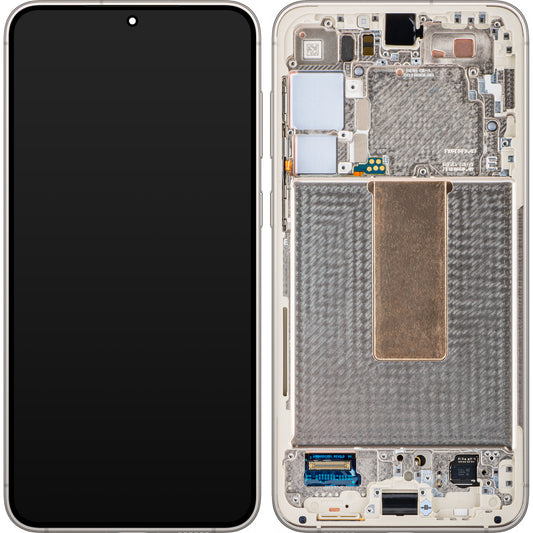 Zaslon na dotik Samsung Galaxy S23+ S916, z okvirjem, bel (krem), servisni paket GH82-30476B