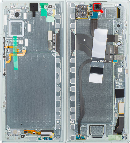 Zaslon na dotik Samsung Galaxy Z Fold7 F966, z okvirjem, pod notranjim delom, zelen (meta), servisni paket GH82-37548D