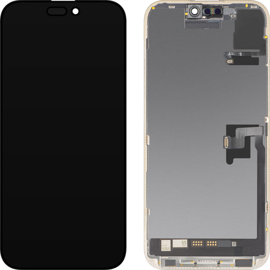 Zaslon na dotik in senzor bližine MP, združljiv z Apple iPhone 16 Pro Max, z okvirjem, programska različica OLED FHD 120Hz Diagnostic, črna