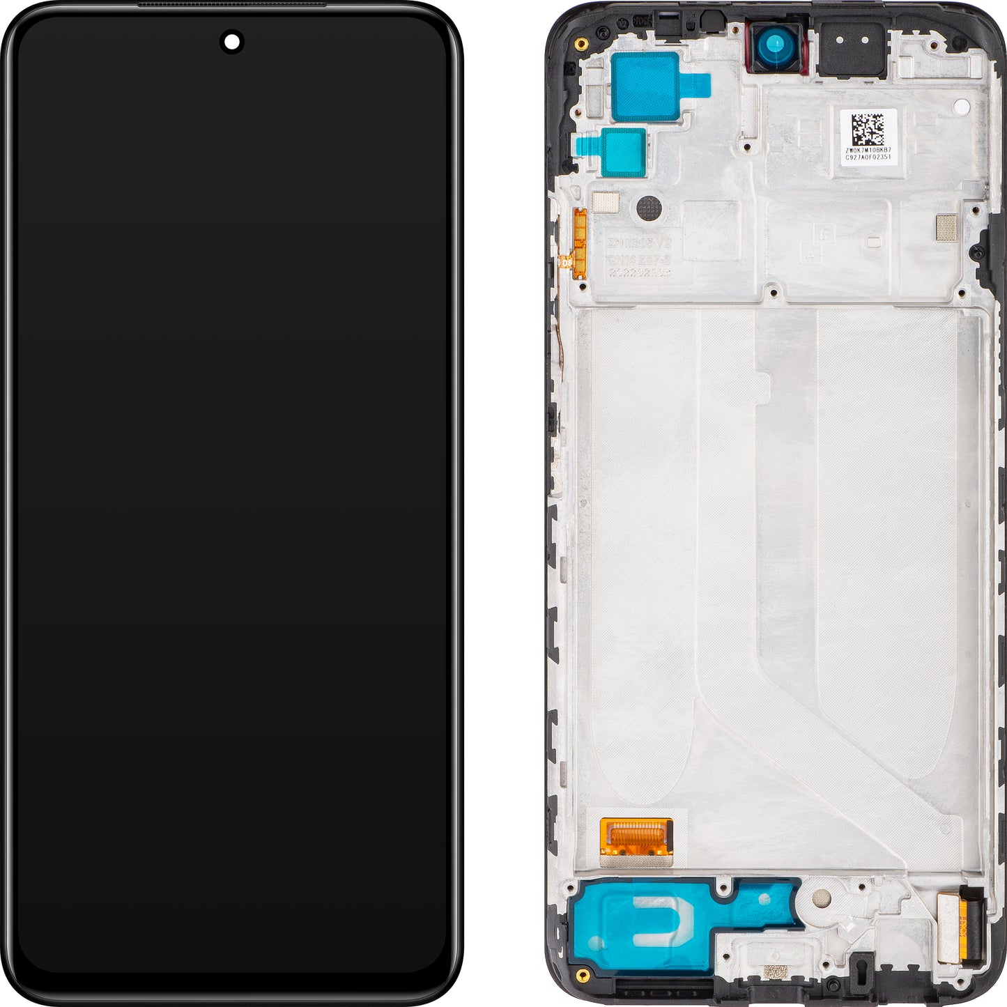 Xiaomi Redmi Note 10S Zaslon na dotik, z okvirjem, črn, servisni paket 560002K7BN00