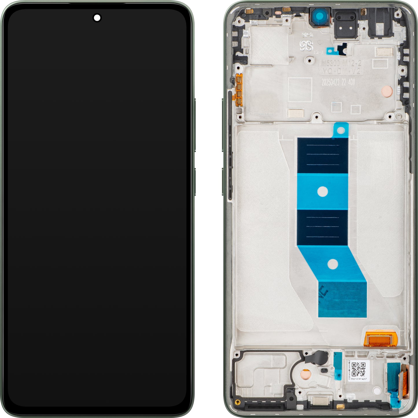 Zaslon s Touchscreenom Xiaomi Poco M7 Pro 5G, z okvirjem, Zelen (Olive Twilight), Service Pack 5600060O17P00