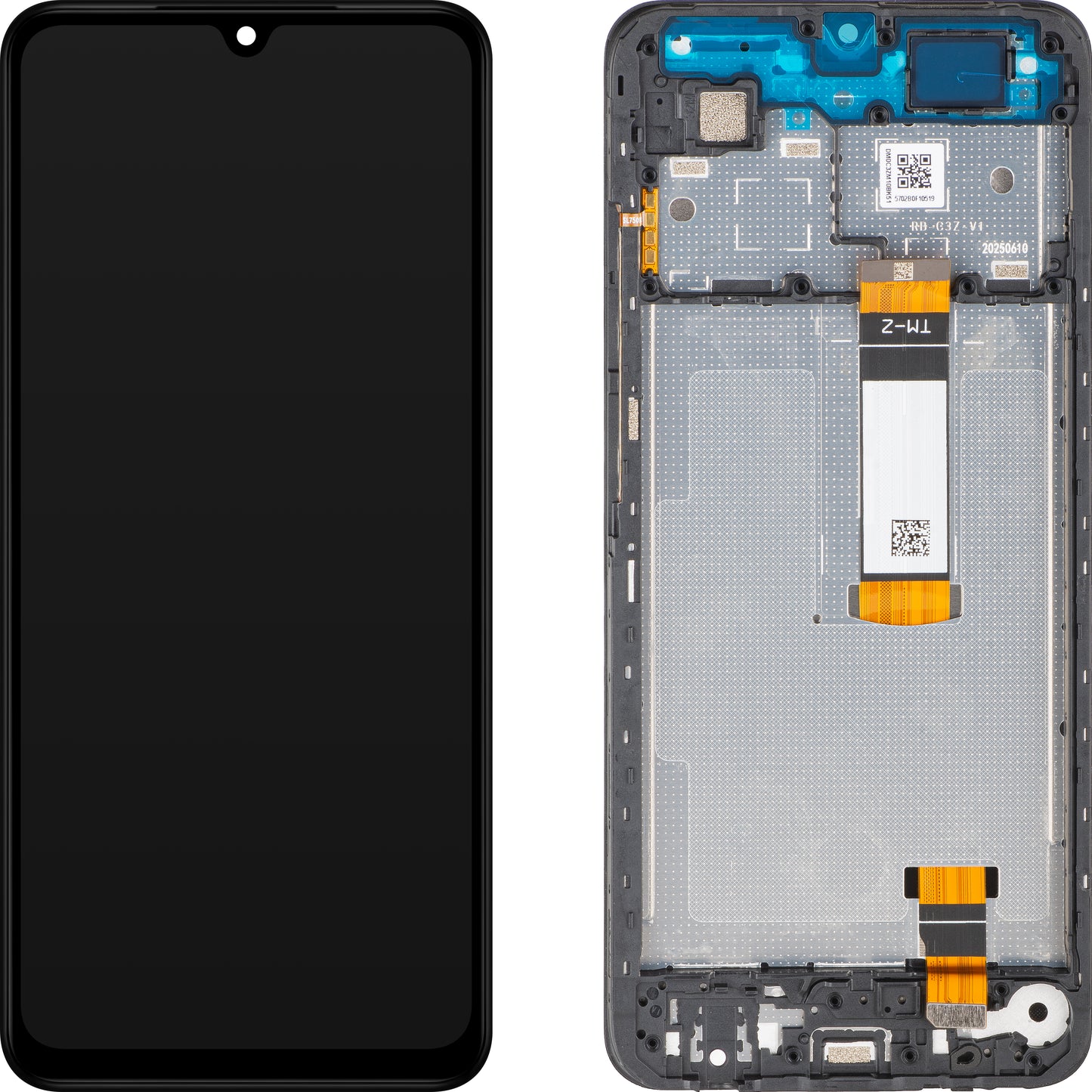 Zaslon na dotik Xiaomi Poco C71 / Redmi A5 4G, z okvirjem, različica Long Flex, črn, Service Pack 56000100C3Z00