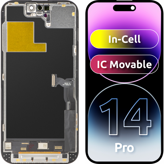ZY zaslon na dotik za Apple iPhone 14 Pro, z okvirjem, v celici IC, premična različica LCD, črna 