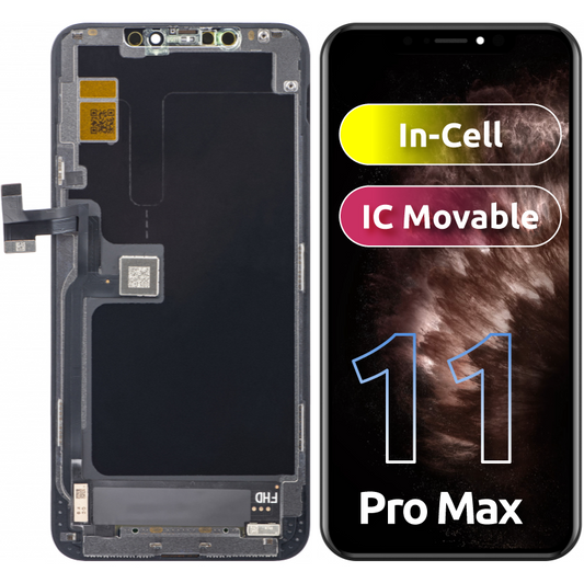 ZY zaslon na dotik za Apple iPhone 11 Pro Max, z okvirjem, v celici IC, premična različica LCD, črna 