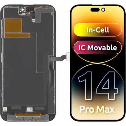 ZY zaslon na dotik za Apple iPhone 14 Pro Max, z okvirjem, različica LCD In-Cell IC premakljiv, črna