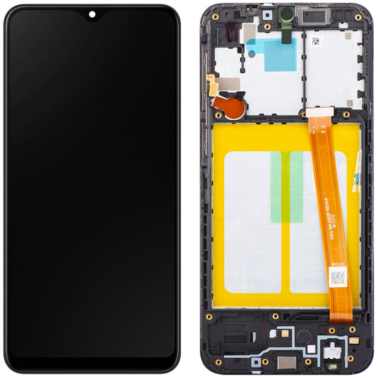 Samsung Galaxy Galaxy A20e A202 Zaslon na dotik z okvirjem, črn, servisni paket GH82-20186A