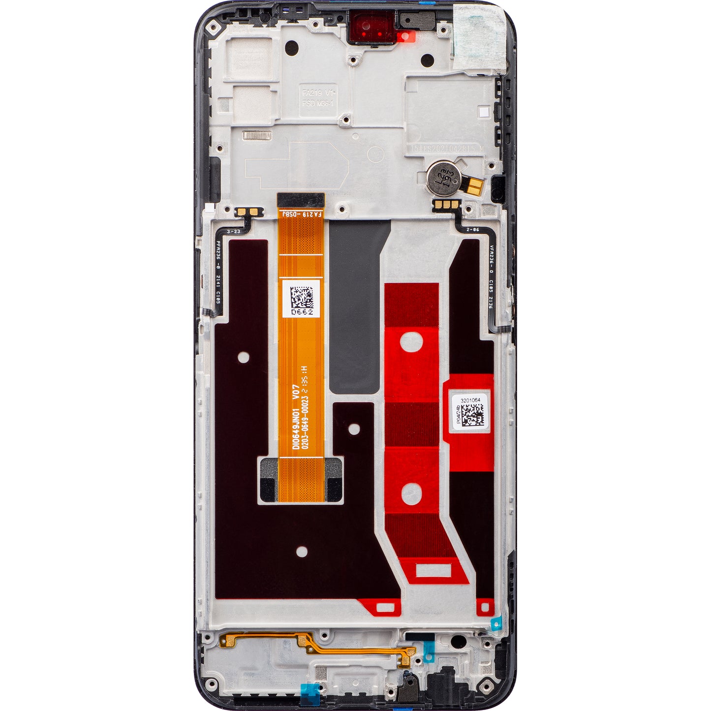 Oppo A73 5G / A72 5G Zaslon na dotik z okvirjem, črn, servisni paket 4904890