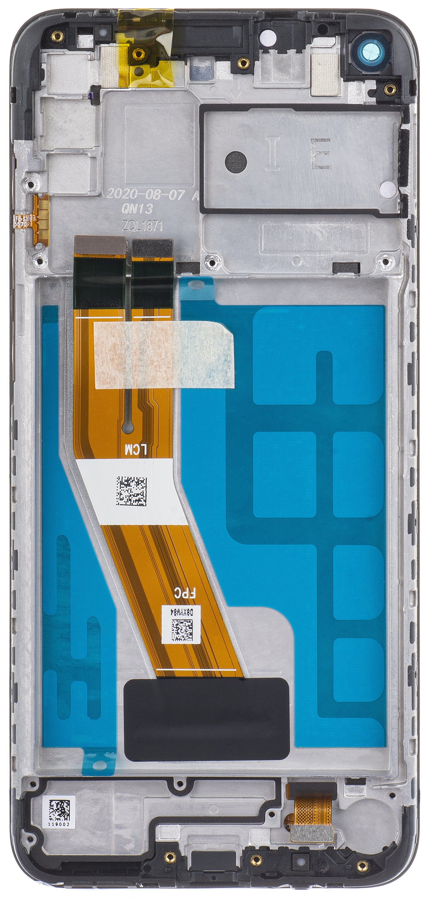 Zaslon na dotik Samsung Galaxy Galaxy M11 M115, z okvirjem, črn, servisni paket GH81-18736A