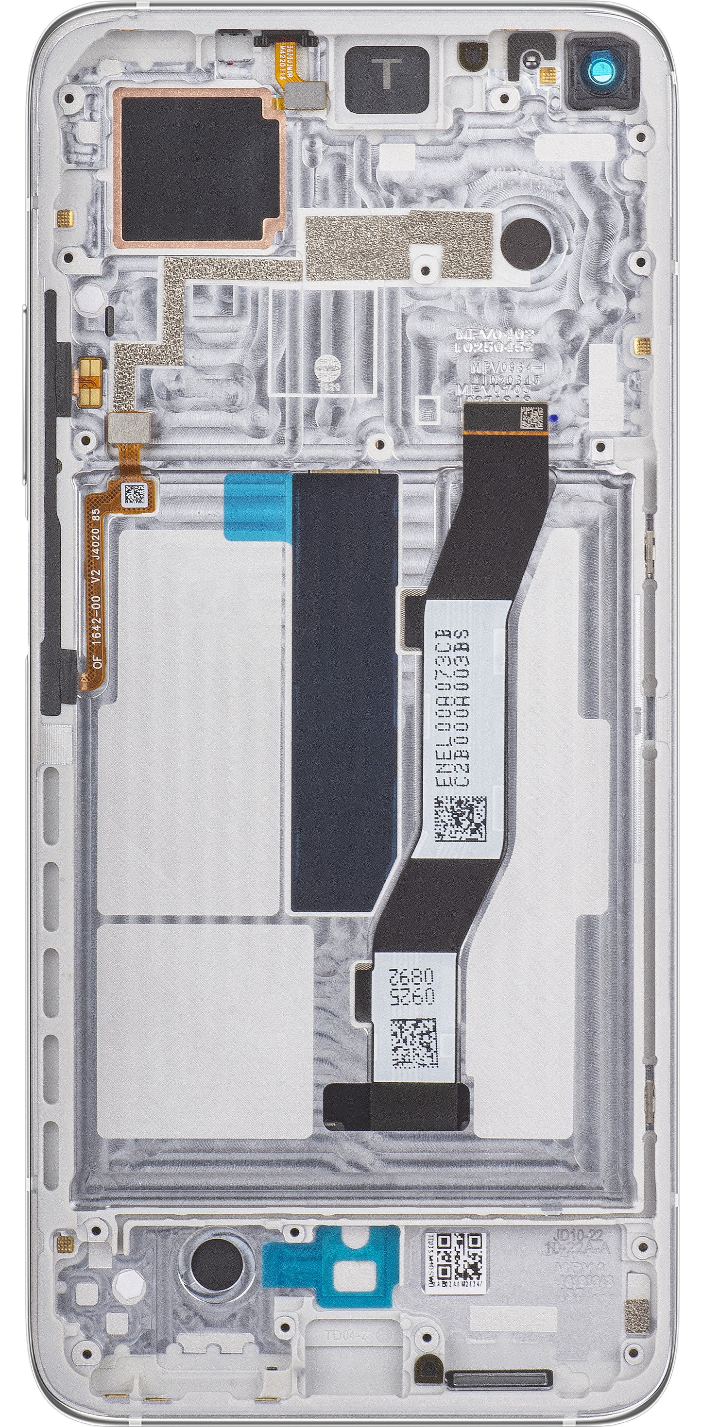 Xiaomi Redmi Redmi K30S / 10T 5G / 10T Pro 5G Zaslon na dotik z okvirjem, srebrn, servisni paket 5600040J3S00