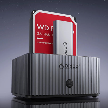 Docking Station Orico IT28E-C za HDD / SSD SATA 2,5-palčni / 3,5-palčni - SSD SATA M.2 NVMe, Siva