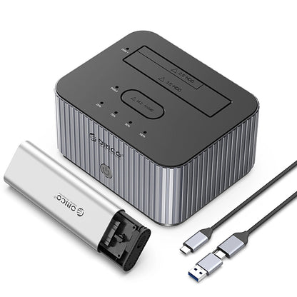 Docking Station Orico IT28E-C za HDD / SSD SATA 2,5-palčni / 3,5-palčni - SSD SATA M.2 NVMe, Siva