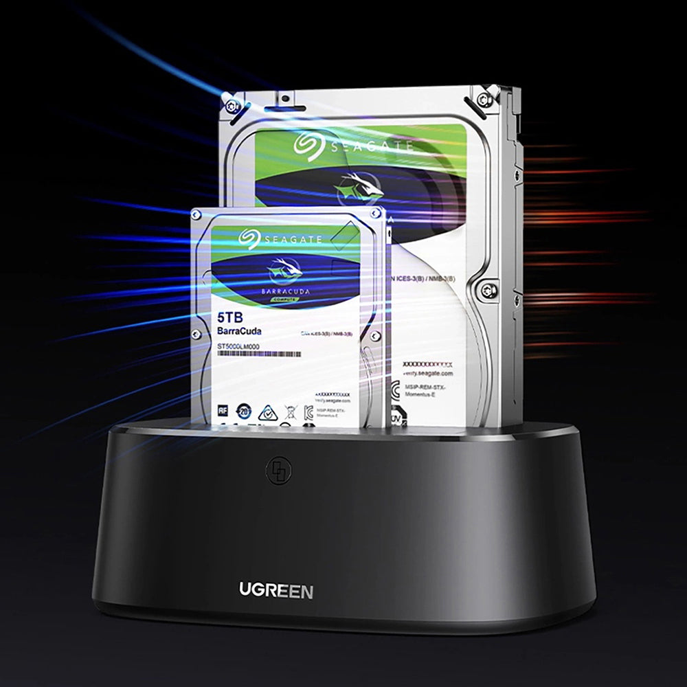 Docking Station UGREEN CM198 (50857) za HDD / SSD SATA 2,5-palčni / 3,5-palčni, Črna
