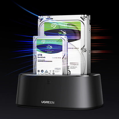 Docking Station UGREEN CM198 (50857) za HDD / SSD SATA 2,5-palčni / 3,5-palčni, Črna