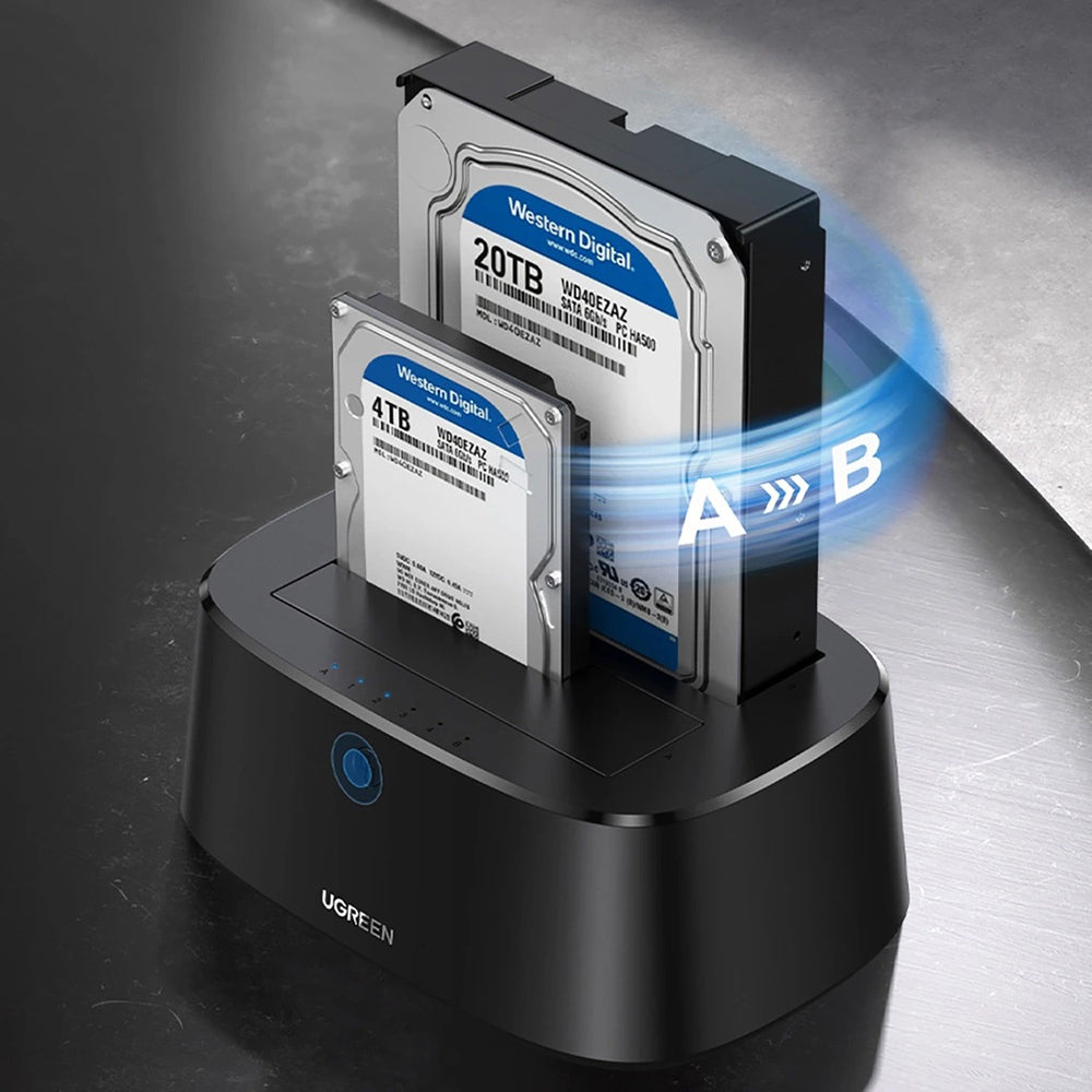 Docking Station UGREEN CM198 (50857) za HDD / SSD SATA 2,5-palčni / 3,5-palčni, Črna