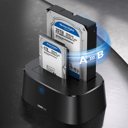 Docking Station UGREEN CM198 (50857) za HDD / SSD SATA 2,5-palčni / 3,5-palčni, Črna