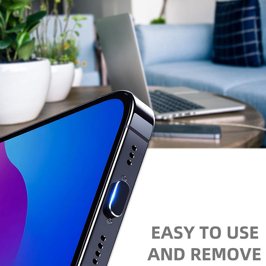 Zaščitni zamašek proti prahu za telefon Techsuit AD1, USB-C, komplet 4 kosi, črna