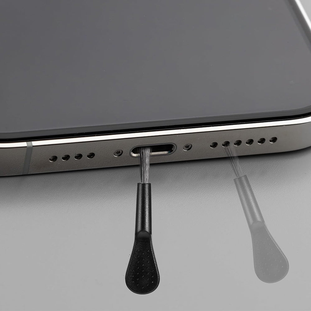 Zaščitni zamašek proti prahu za telefon Techsuit AD1, USB-C, komplet 4 kosi, črna