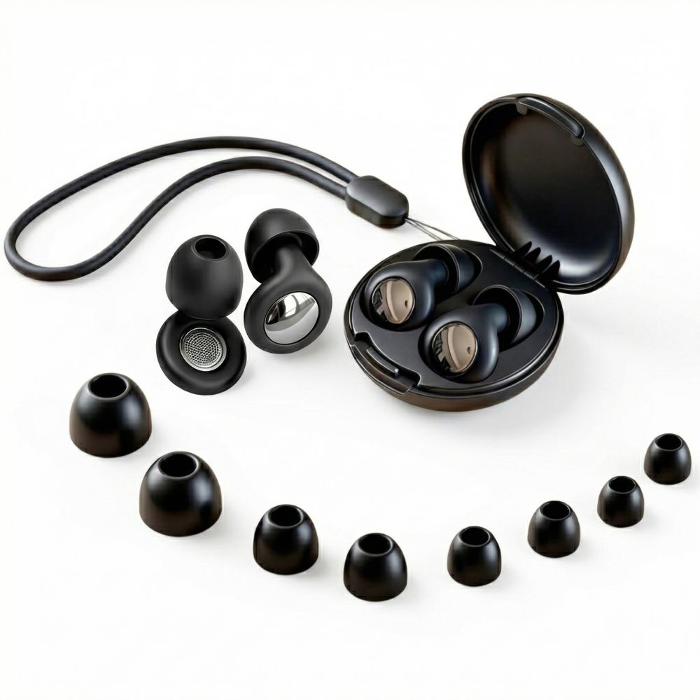Ušesni čepi Tech-Protect QuietFit, Črni