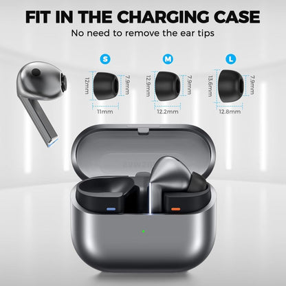 Čepki Tech-Protect za Samsung Galaxy Buds3 Pro, Velikost S / M / L, Črni