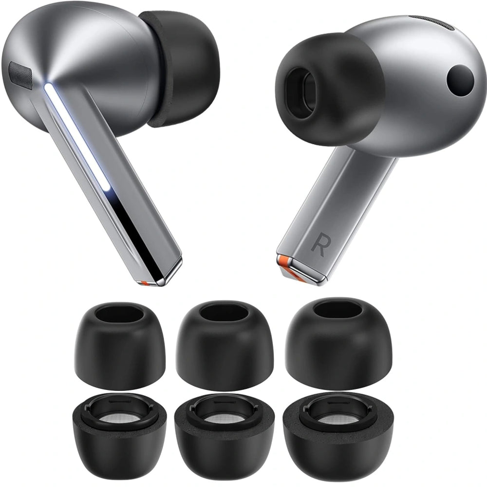 Techsuit ET3 Ear Tips for Samsung Galaxy Buds3 Pro, Size S / M / L, White