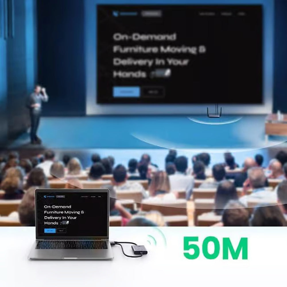 Brezžični HDMI razširitvenik UGREEN CM506, 1080P, Siv