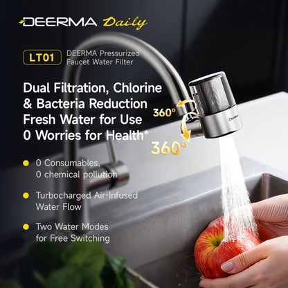 Vodna filtracija za pipo Deerma LT01, srebrna