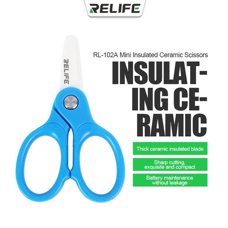 Relife RL-102A Shears, Ceramic Blades, Blue