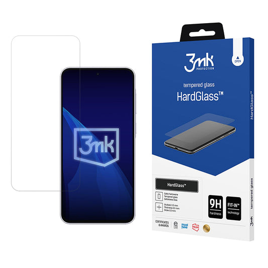 Zaščitna folija za zaslon 3MK HardGlass za Samsung Galaxy A37 5G, varnostno steklo, polno lepilo