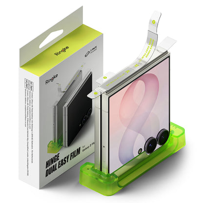 Zaščitna folija za tečaj Ringke Dual Easy za Samsung Galaxy Z Flip8 F776, plastika, komplet 2 kosa