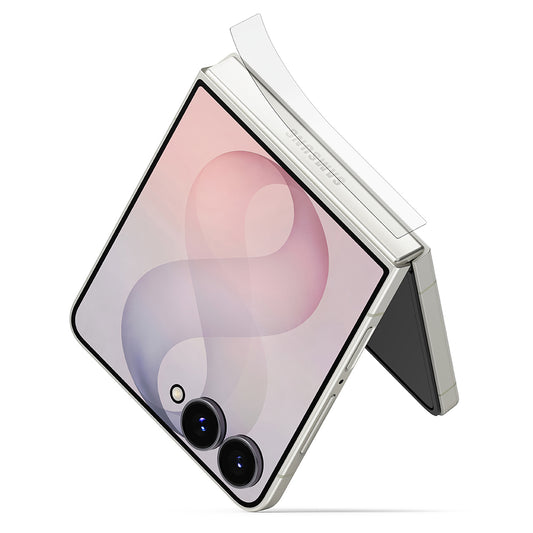 Zaščitna folija za tečaj Ringke Dual Easy za Samsung Galaxy Z Flip8 F776, plastika, komplet 2 kosa