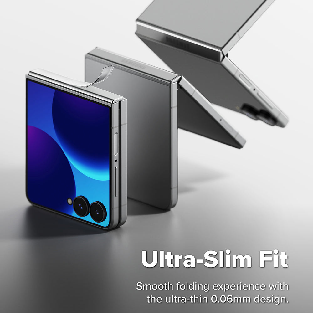 Zaščitna folija za tečaj Ringke Dual Easy za Samsung Galaxy Z Flip8 F776, plastika, komplet 2 kosa