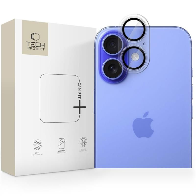 Zaščitna folija za zadnjo kamero Tech-Protect CamFull Fit+ za Apple iPhone 17, Kaljeno steklo, Mat Transparent