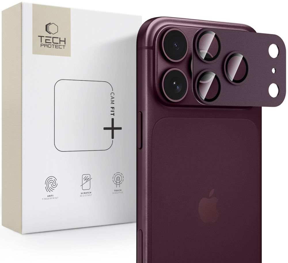 Zaščitna folija za zadnjo kamero Tech-Protect CamFull Fit+ za Apple iPhone 18 Pro, kaljeno steklo, vijolična