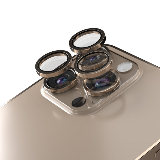Zaščitna folija za zadnjo kamero Etteri za Apple iPhone 16 Pro Max / 16 Pro, kaljeno steklo, bronasta
