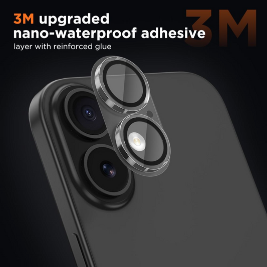 Zaščitna folija za zadnjo kamero Tech-Protect CamFull Fit+ za Apple iPhone 17, Kaljeno steklo, Mat Transparent