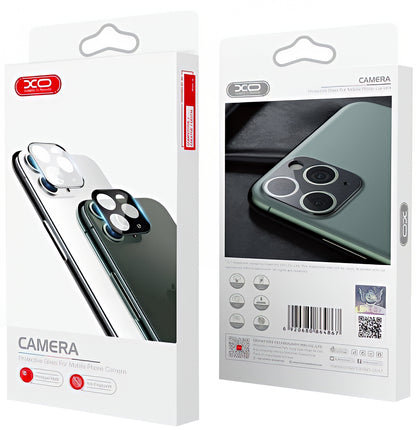 Zaščitna folija za zadnjo kamero XO Design 3D za Apple iPhone 12 Pro Max, kaljeno steklo, črna