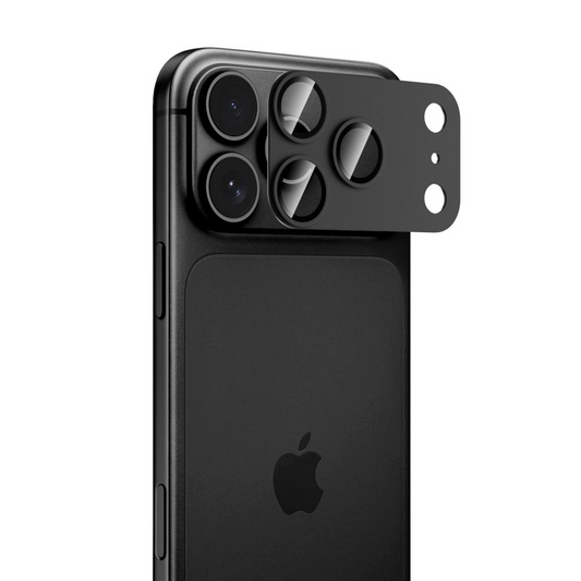 Zaščitna folija za zadnjo kamero Tech-Protect CamFull Fit+ za Apple iPhone 18 Pro Max, kaljeno steklo, črna