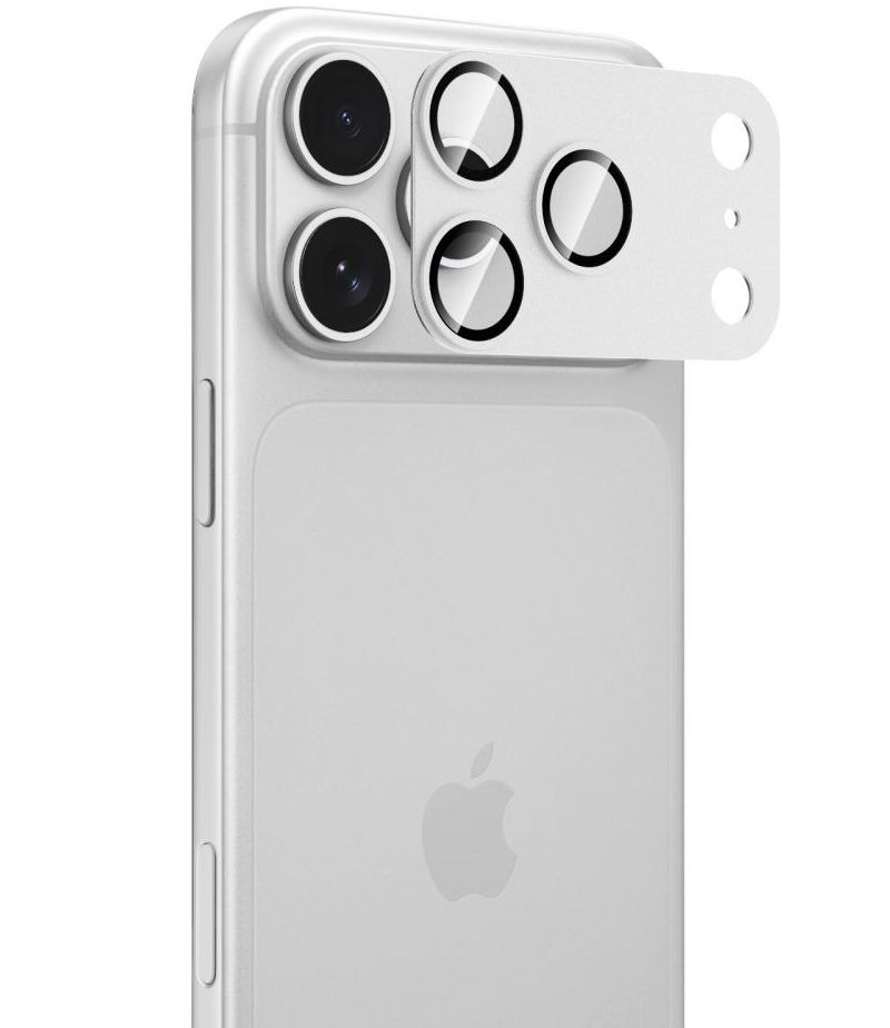 Zaščitna folija za zadnjo kamero Tech-Protect CamFull Fit+ za Apple iPhone 18 Pro, kaljeno steklo, srebrna