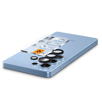 Zaščitna folija za zadnjo kamero Spigen GlastR EZ FIT Optik Pro HD za Samsung Galaxy S25 Ultra S938, Kaljeno steklo, Set 2 kosa, Črna