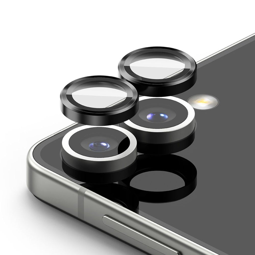 Zaščitna folija za zadnjo kamero Ringke za Samsung Galaxy Z Flip7 F766, Kaljeno steklo, Set 2 kosa, Črna