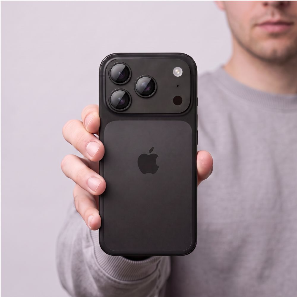 Tech-Protect CamFull Fit+ Rear Camera Protective Film for Apple iPhone 18 Pro, Tempered Glass, Black