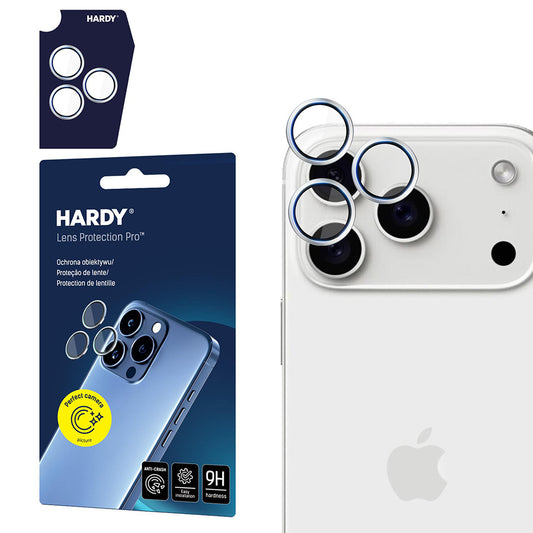 Zaščitna folija za zadnjo kamero 3MK Hardy Protection Pro za Apple iPhone 17 Pro Max / 17 Pro, Kaljeno steklo, Srebrna